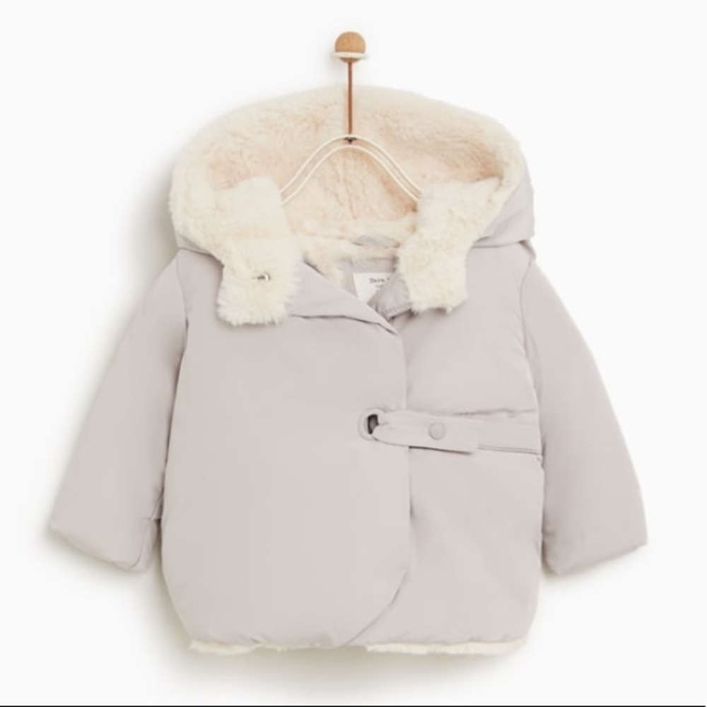Zara Baby Boy Girl Lined Puffer Jacket Out…